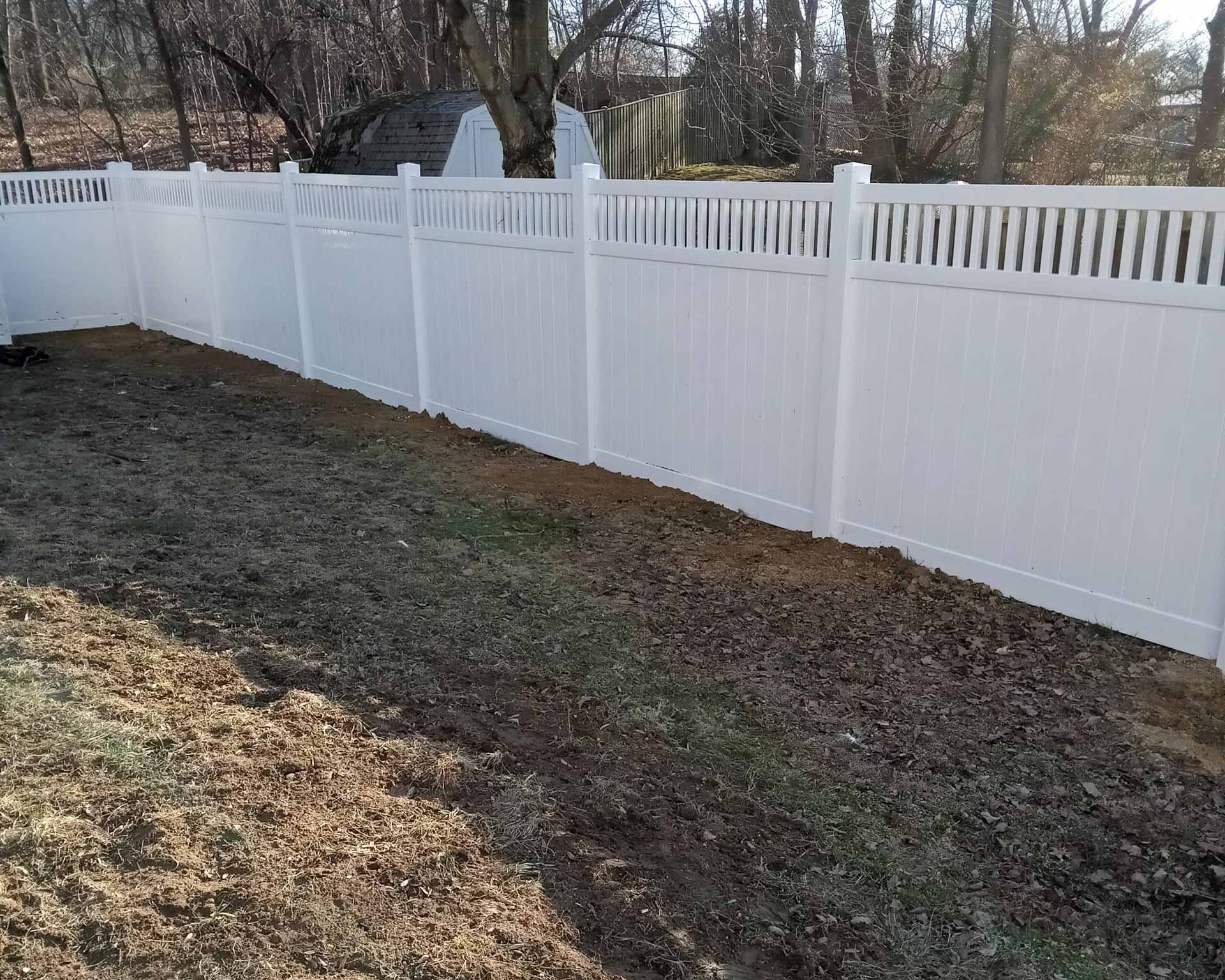 Vinyl fence installed by Emperor Fence LLC