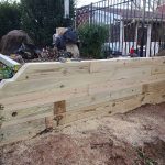 Retaining wall built by Emperor Fence LLC