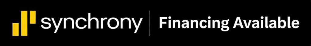 Synchrony logo. Text below reads: "Financing available."