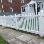 White vinyl fence built by Emperor Fence LLC