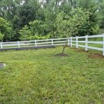 Vinyl backyard fence